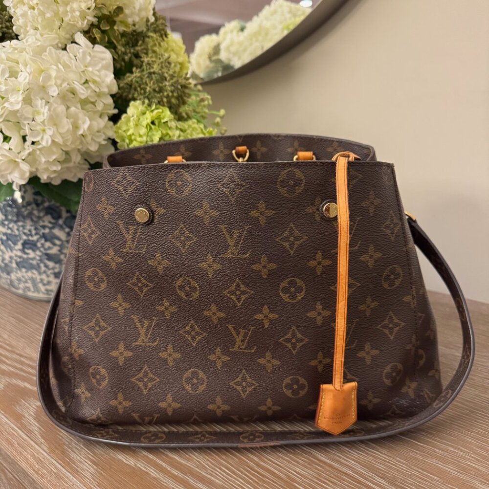 LOUIS VUITTON Monogram Montaigne MM Authentic